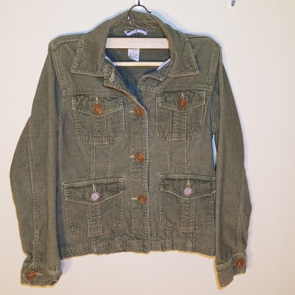 Tulle olive green corduroy light jacket